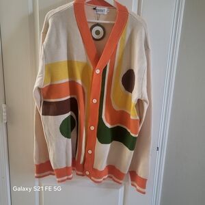 Women's Orange Crewneck Sweater - 2XL